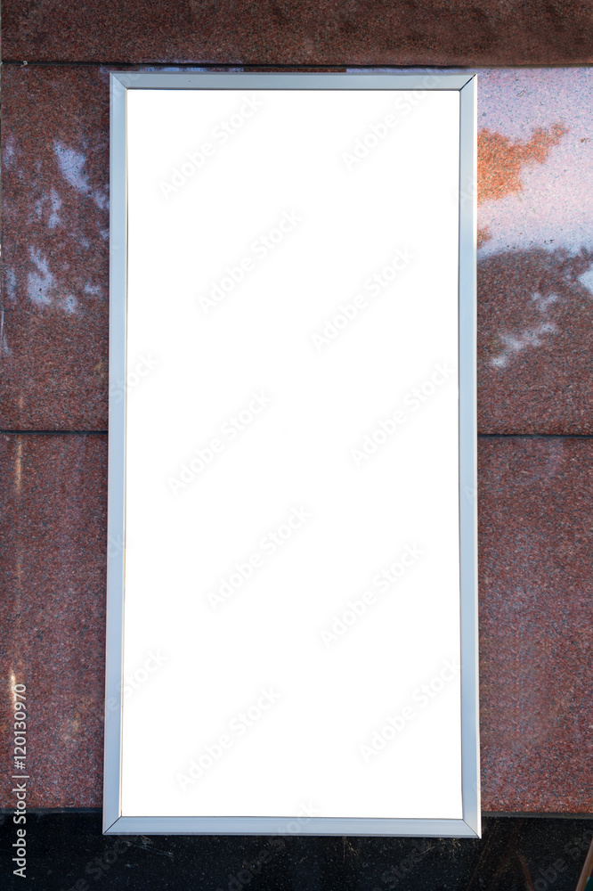 Fototapeta premium Large blank billboard on a street wall, banners with room to add your own text