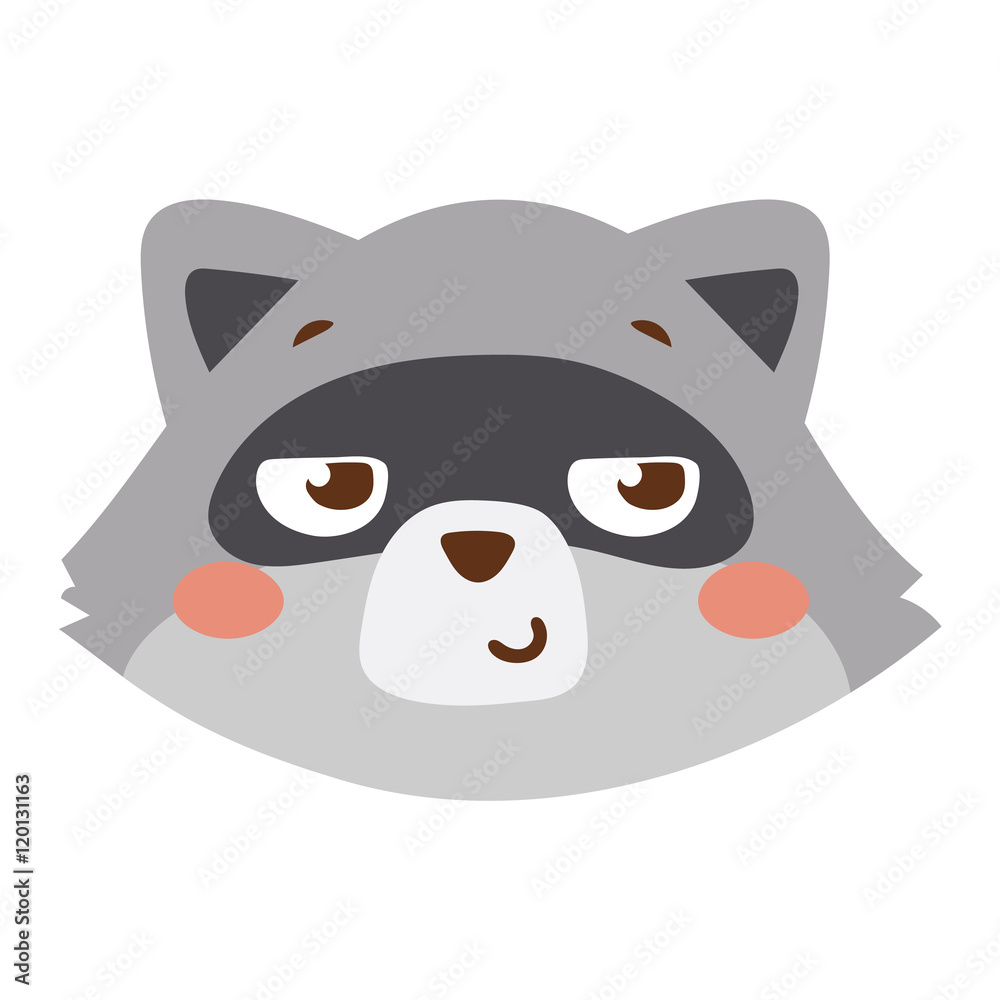 Animal emotion avatar vector icon
