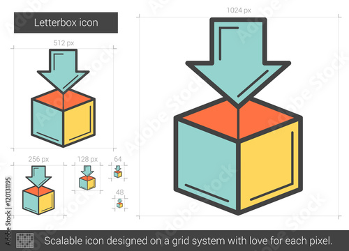 Letterbox line icon.