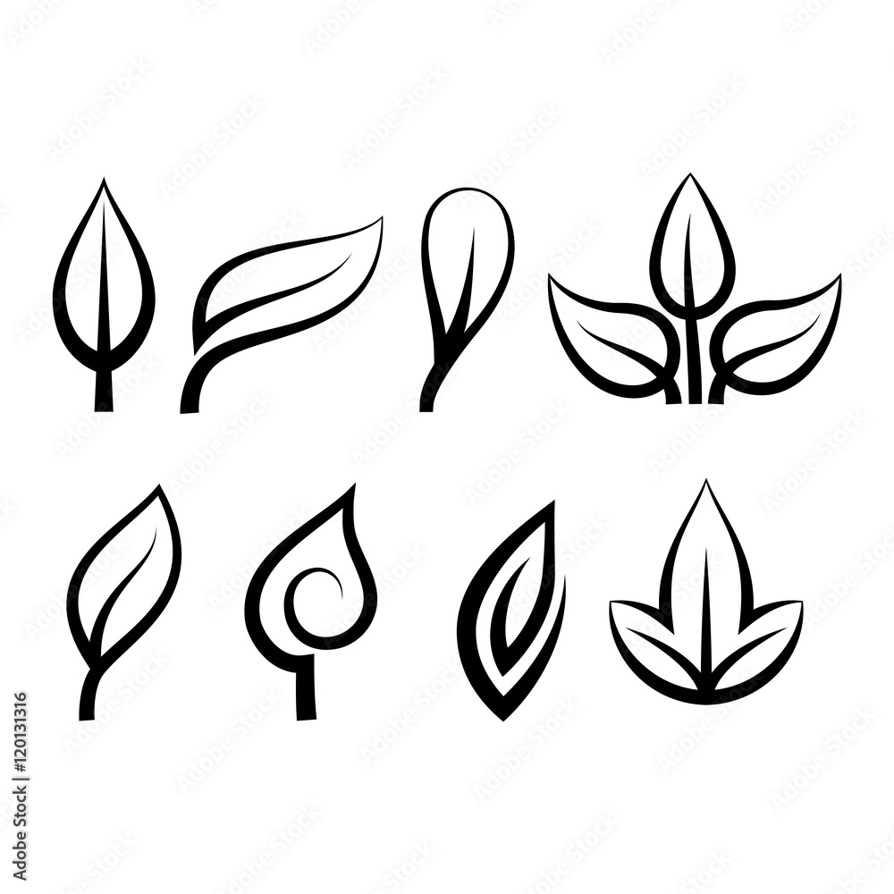 Leaf icon vector illustration. Leaf icon vector illustration.