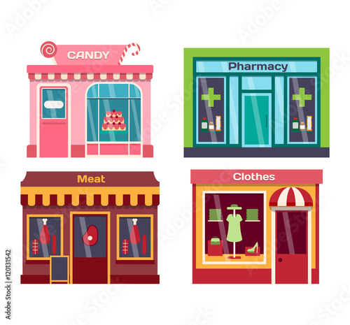 Shop facade vector illustration