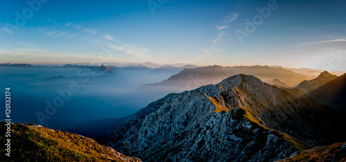 from the top of the mountain to watch the sunrise photo