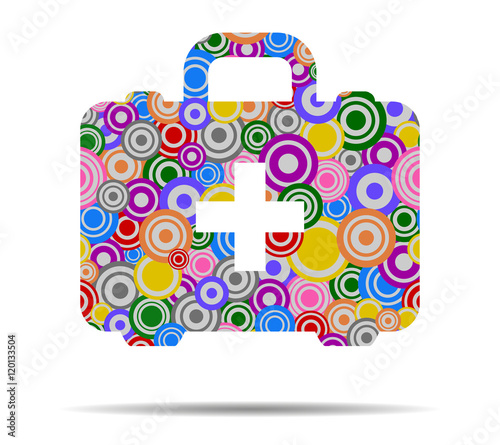 first aid circles icon vector