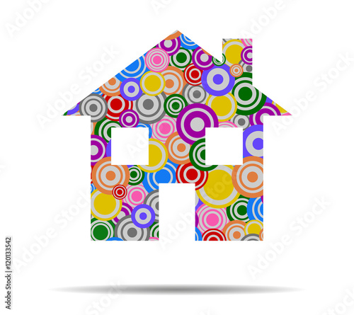 house circles icon vector