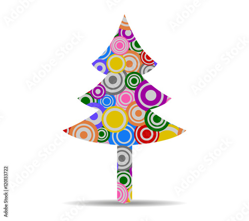 tree nature circles icon vector