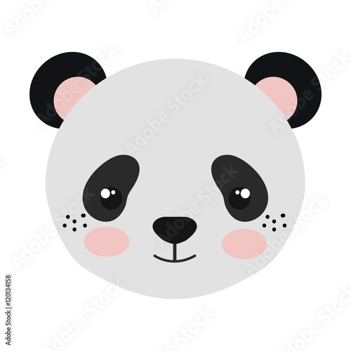 panda bear animal character cute cartoon vector illustration