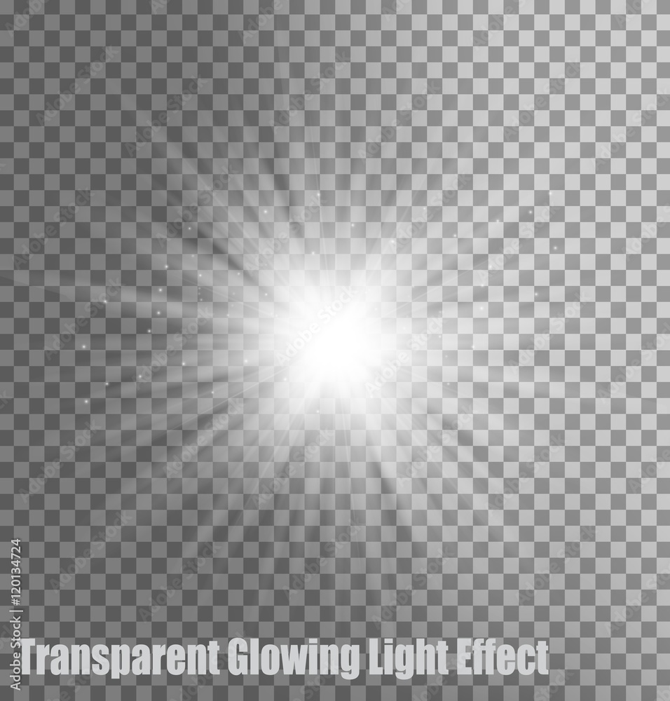 Glowing Light Effect On Transparent Background. Vector Glowing Light Effect On Transparent Background. Vector