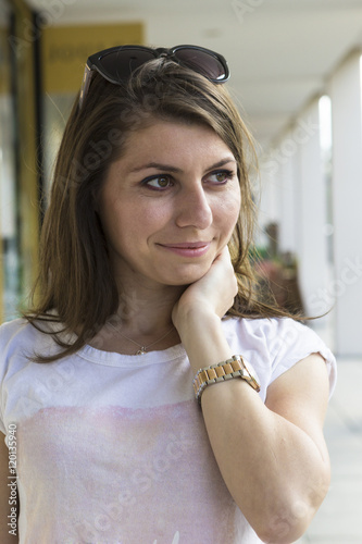 Charming girl in the city