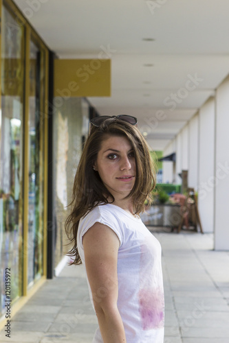 Charming girl in the city