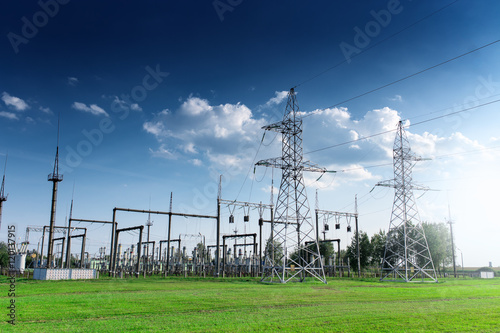 Power station on blue sky at daytime