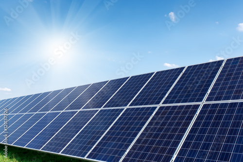 Wallpaper Mural Solar panels generate power energy on blue sky at daytime Torontodigital.ca