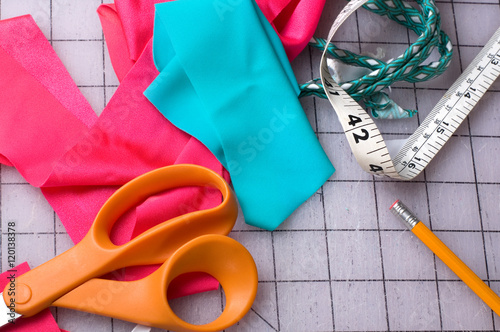 Sewing Kit with Orange Scissors photo