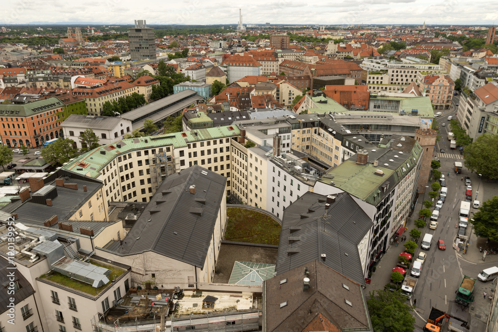 Fototapeta premium Rooftop view of Munich.