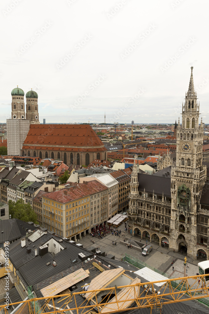 Fototapeta premium Rooftop view of Munich.