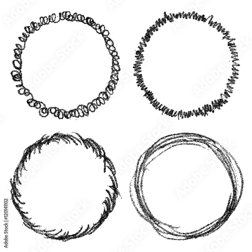 Hand drawn scribble shapes