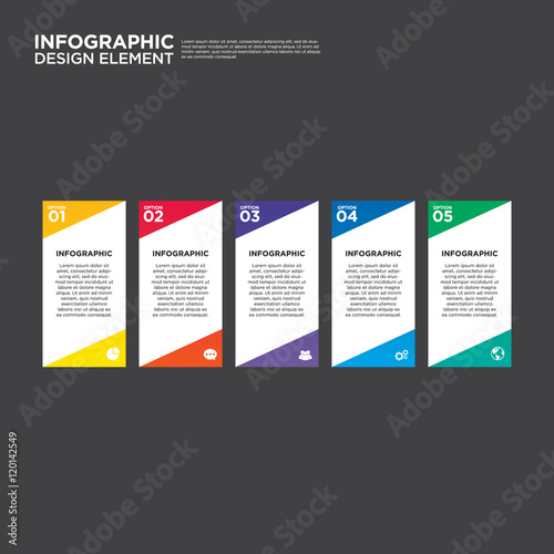 Infographic business report layout design element vector illustration