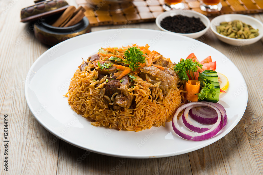 lamb madghout, popular arabic rice with meat during ramadan lamb madghout, popular arabic rice with meat during ramadan