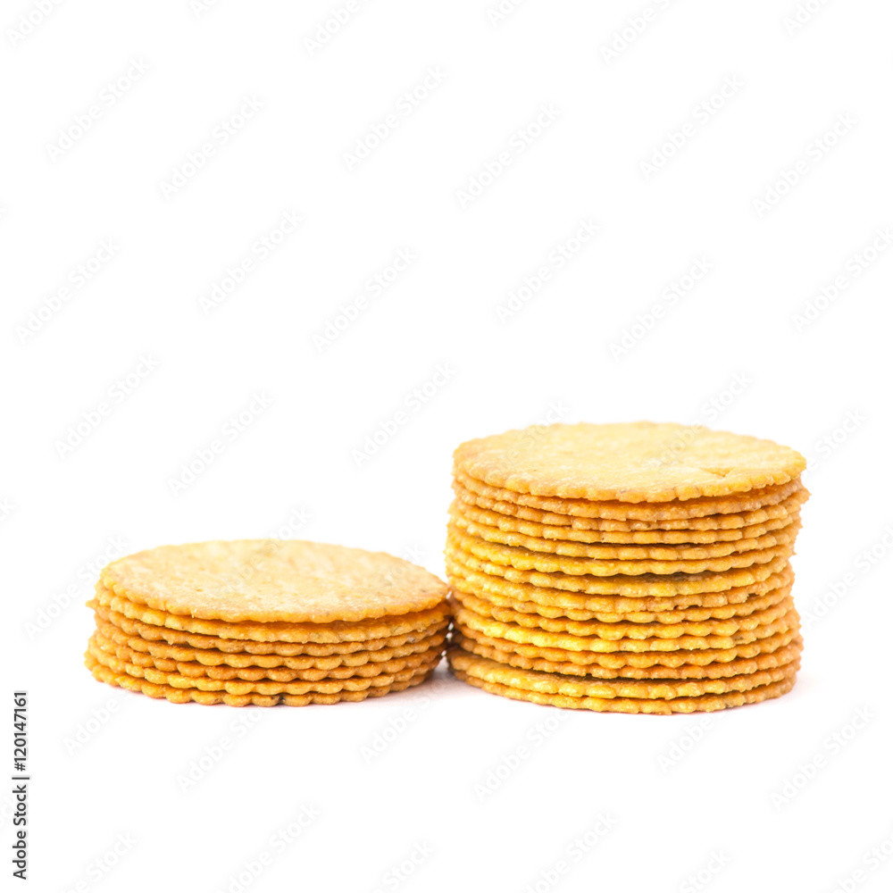 crackers or biscuits on white background crackers or biscuits on white background
