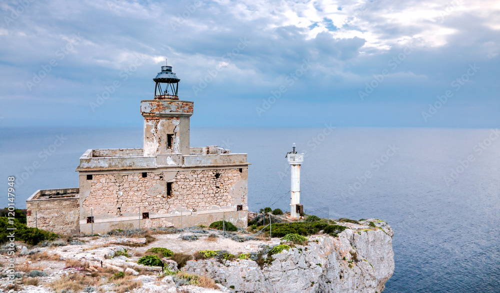 Devil's Point Lighthouse: Tremiti Islands, Adriatic Sea, Italy.
