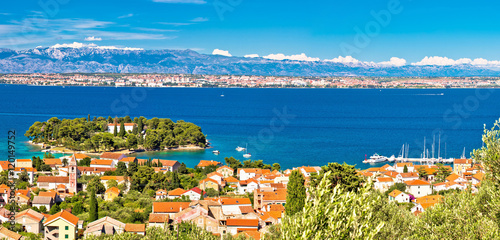 Fototapeta Naklejka Na Ścianę i Meble -  Island of Ugljan waterfront panoramic view, Preko, Dalmatia, Cro