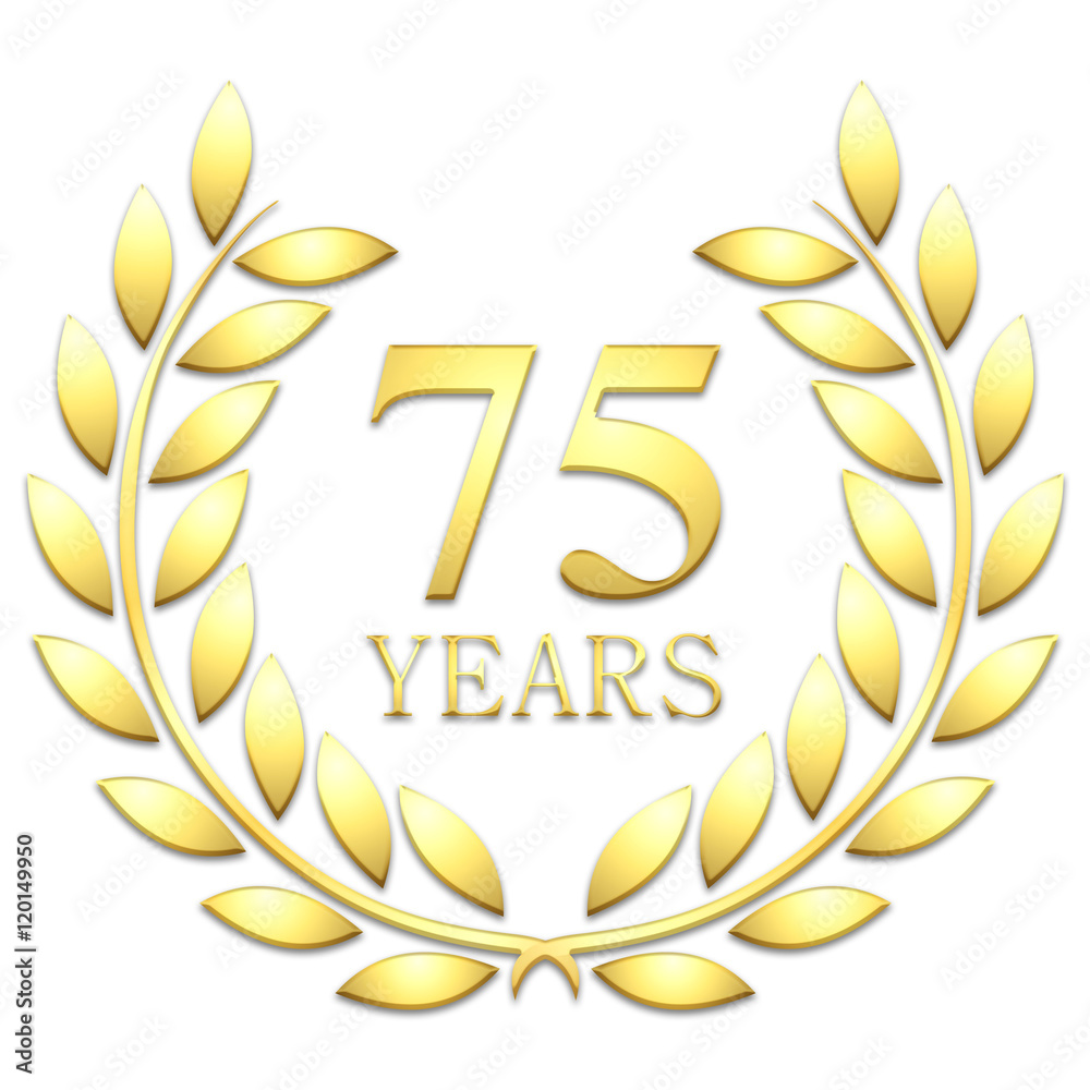 Golden laurel wreath 75 years Golden laurel wreath 75 years