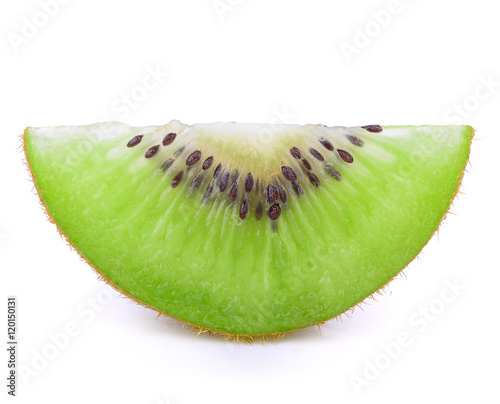 slice of kiwi isolated on white