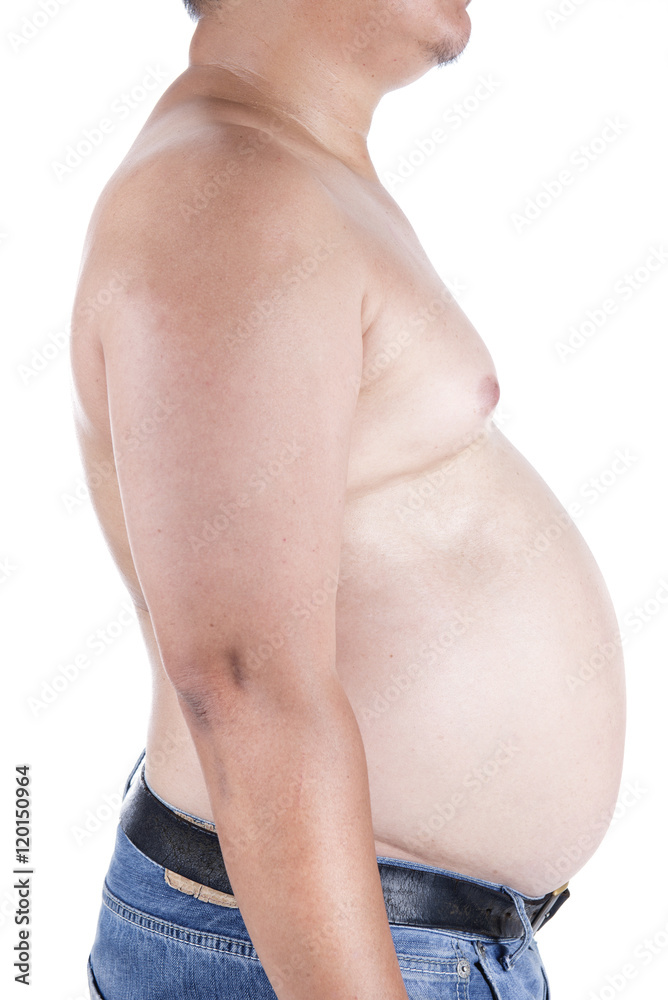 Belly fat people at large from eating behaviors. Stock Photo | Adobe Stock
