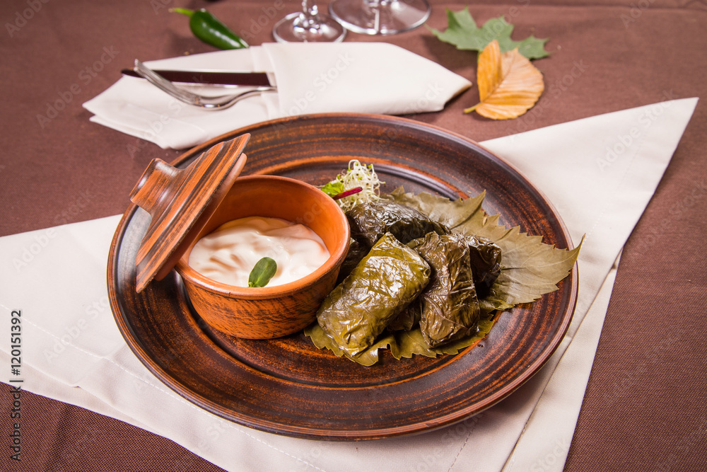 dolma with sauce