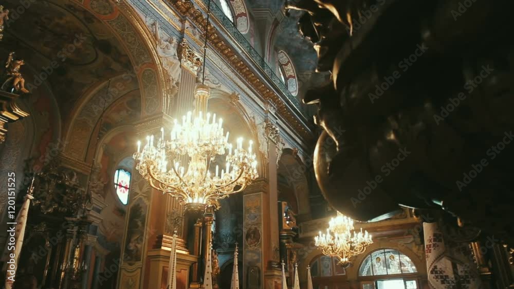 Old architectural church interior