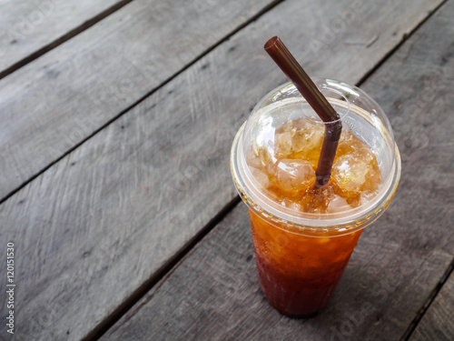 Ice lemon tea for beverage refreshing