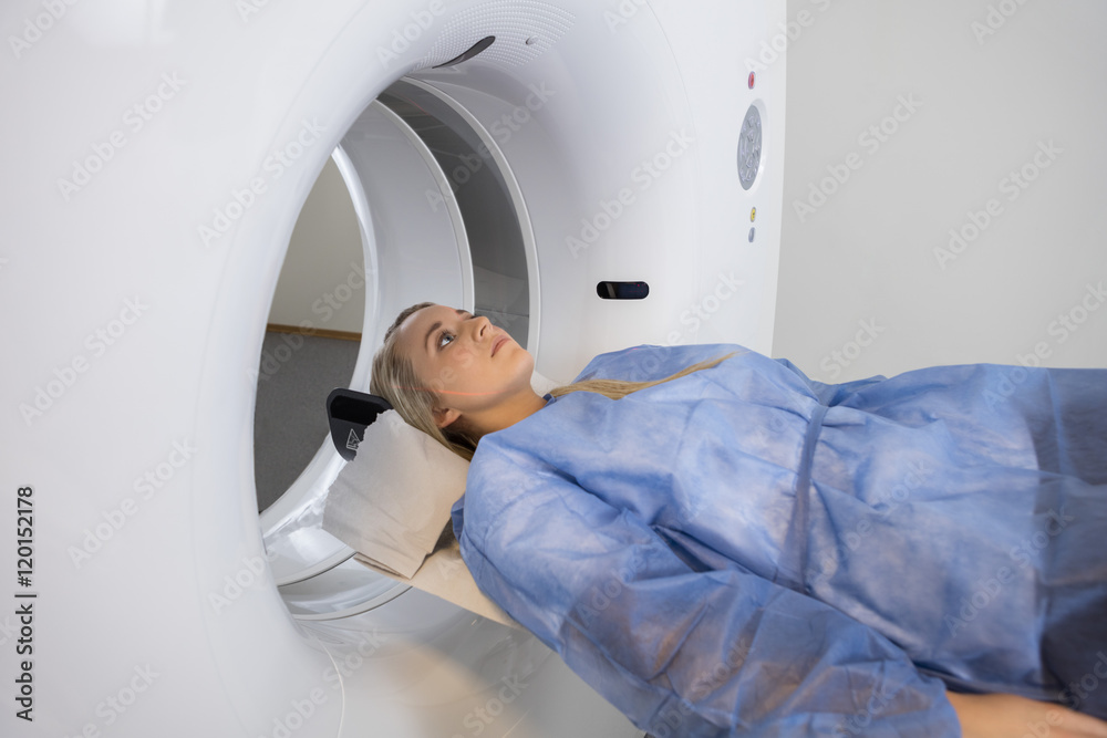 Patient Going Through CT Scan In Hospital Patient Going Through CT Scan In Hospital