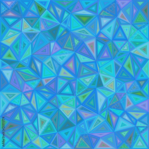 Blue chaotic triangle mosaic background design