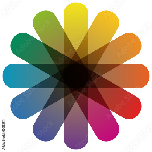 color wheel with twelve colors