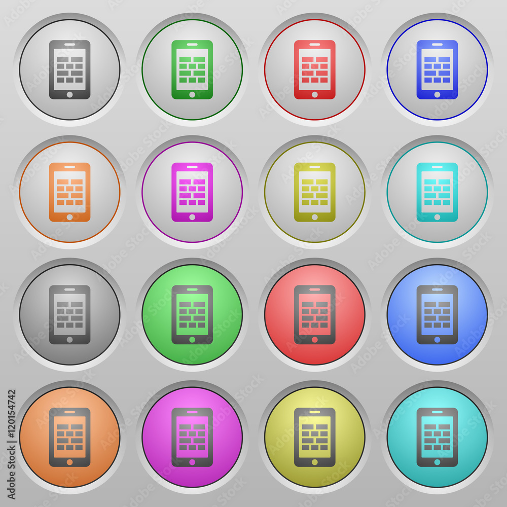 Smartphone firewall plastic sunk buttons Smartphone firewall plastic sunk buttons