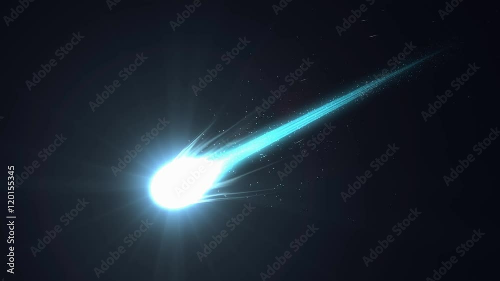 custom made wallpaper toronto digitalArtist rendering, beautiful close up view blue comet.