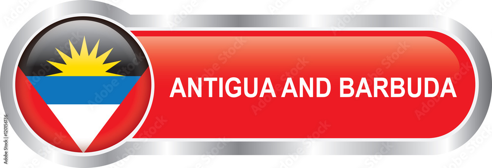 Antigua and Barbuda flag glossy banner Antigua and Barbuda flag glossy banner