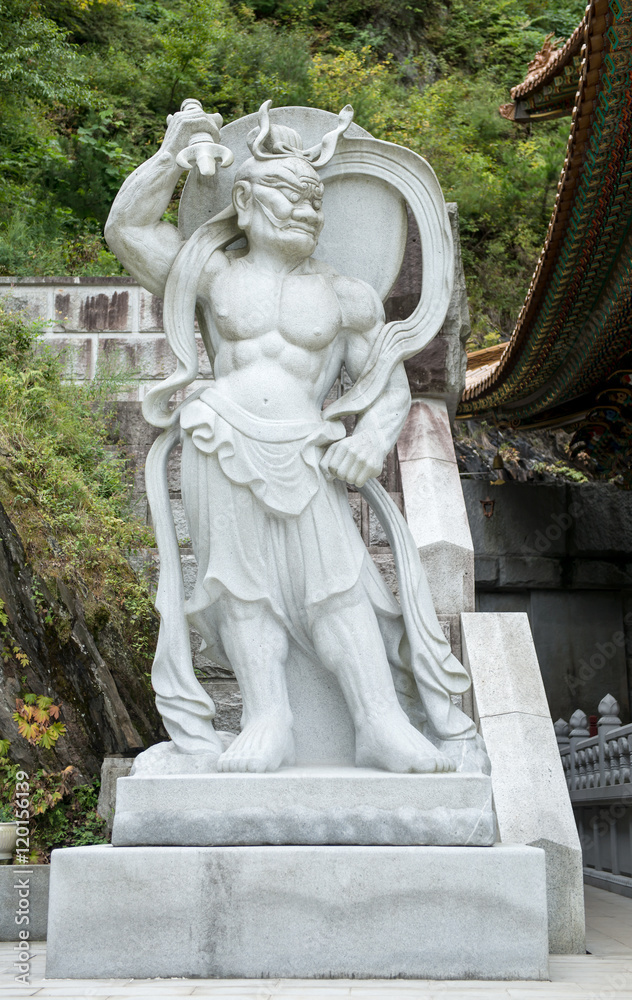 Chungcheongbuk-do, South Korea - August 29, 2016: Guinsa temple in statue, South Korea