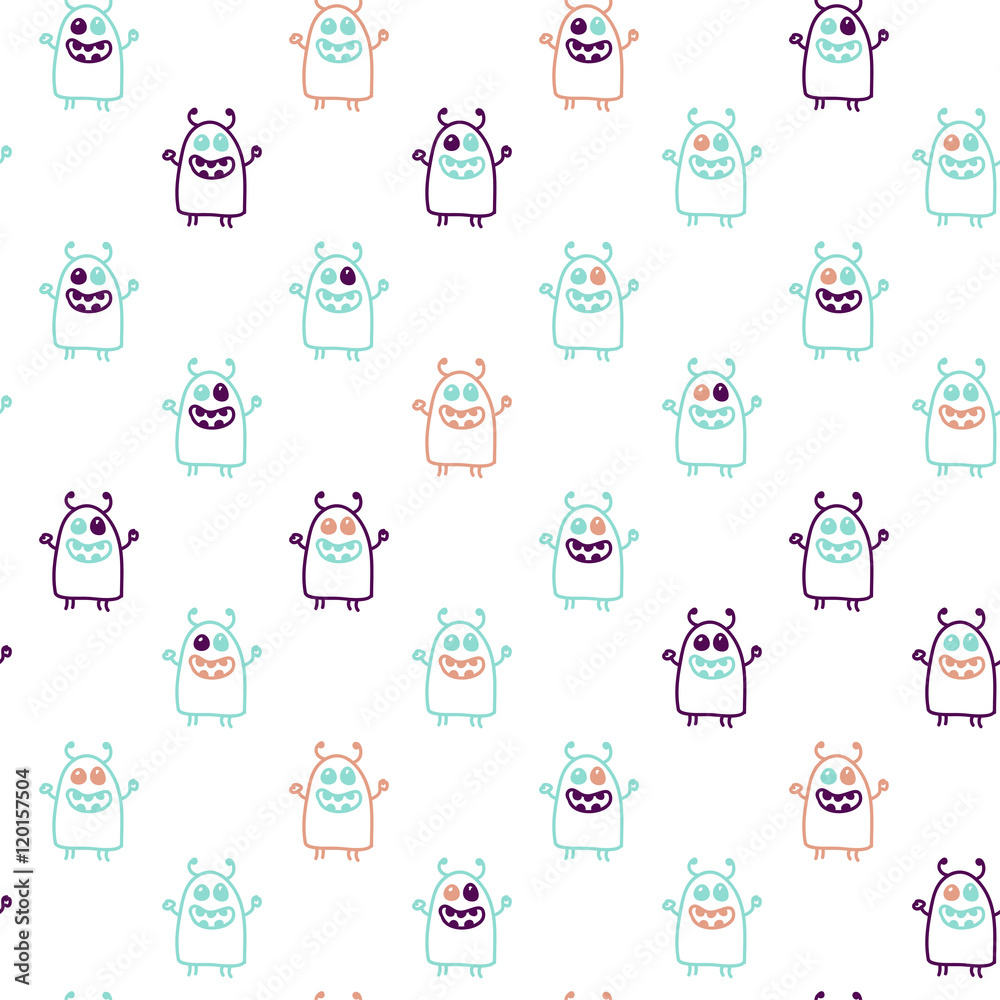 colored monster pattern colored monster pattern