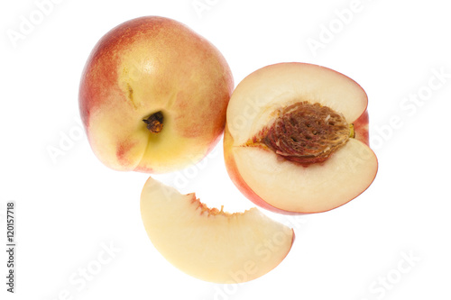Nectarine fruit isolated on white background