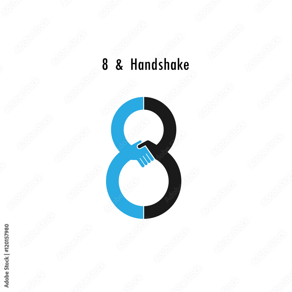 Creative 8- number icon abstract logo design vector template. Creative 8- number icon abstract logo design vector template.
