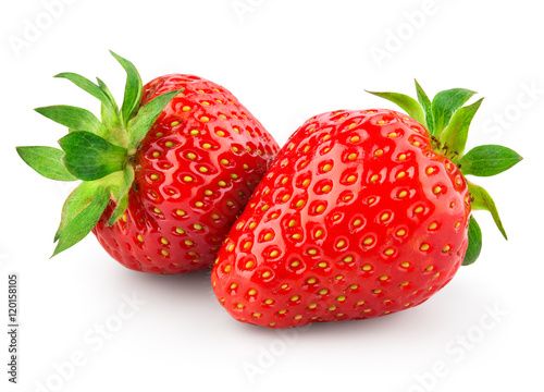 Strawberry. Berries isolated on white background. With clipping