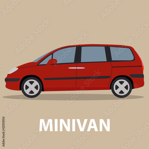 Car Minivan vehicle transport type design