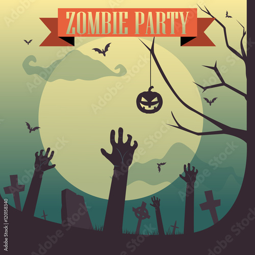 Halloween Zombie party - Graveyard concept
