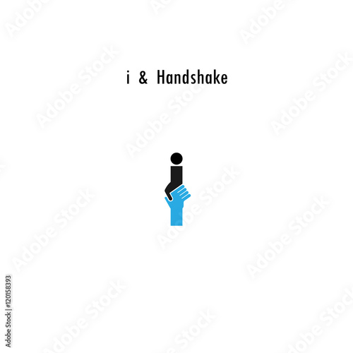 Creative I- letter icon abstract logo design vector template.