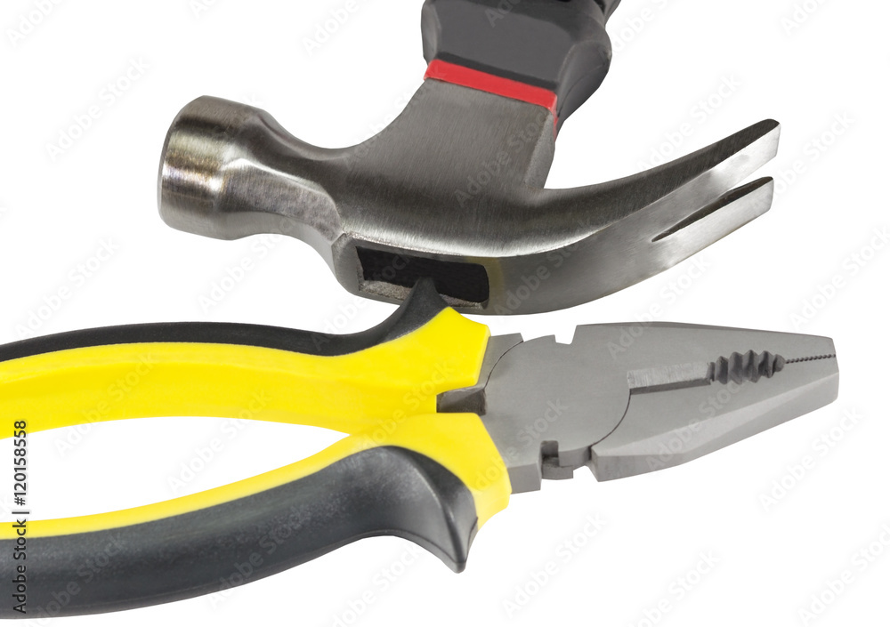 Obraz premium isolated hammerand pliers