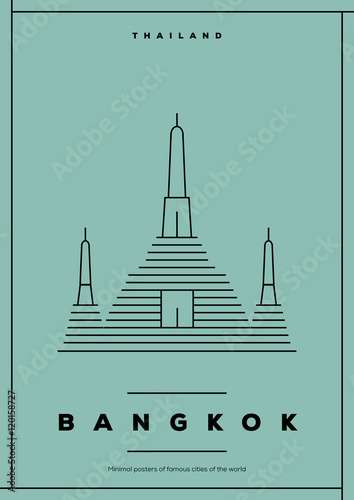 Minimal Bangkok City Poster Design