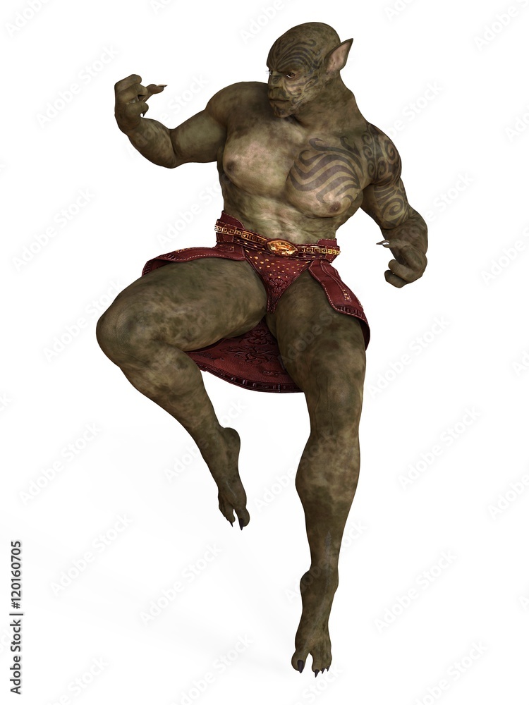 3D Illustration Of A Monster Isolated on White 3D Illustration Of A Monster Isolated on White