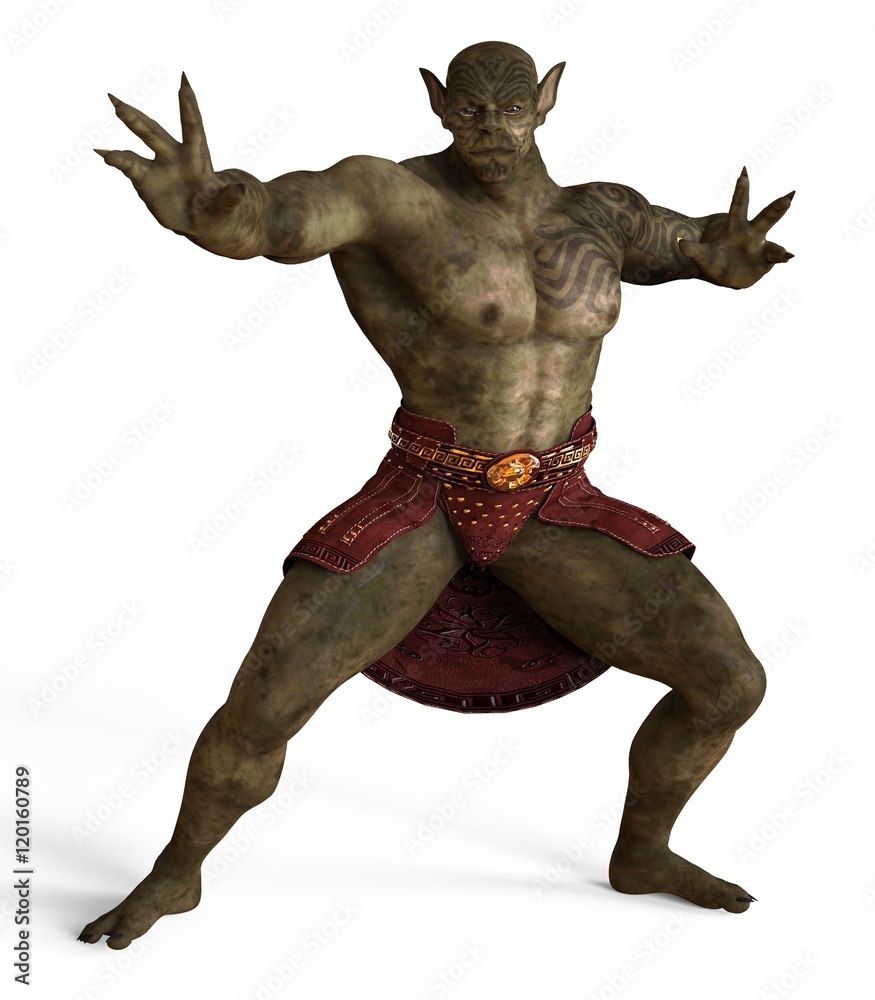 3D Illustration Of A Monster Isolated on White 3D Illustration Of A Monster Isolated on White