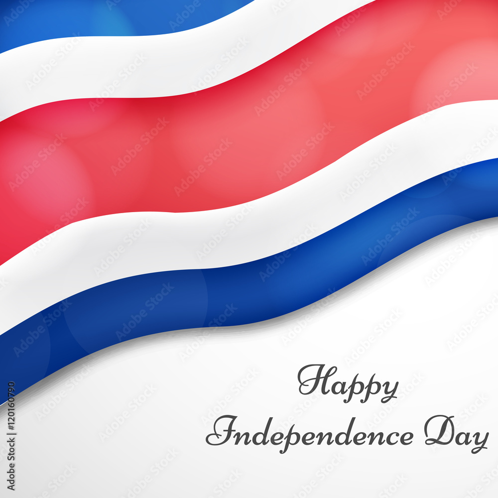 Naklejka premium Illustration of Costa Rica Flag for Independence Day