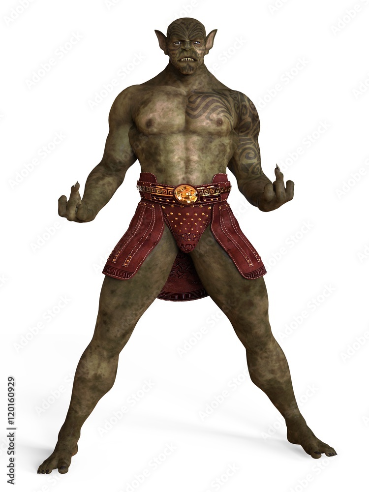 3D Illustration Of A Monster Isolated on White 3D Illustration Of A Monster Isolated on White
